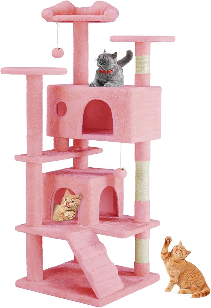 Sweetcrispy 54 Inch Cat Tree Tower, Indoor Cat Condo by Sweetcrispy