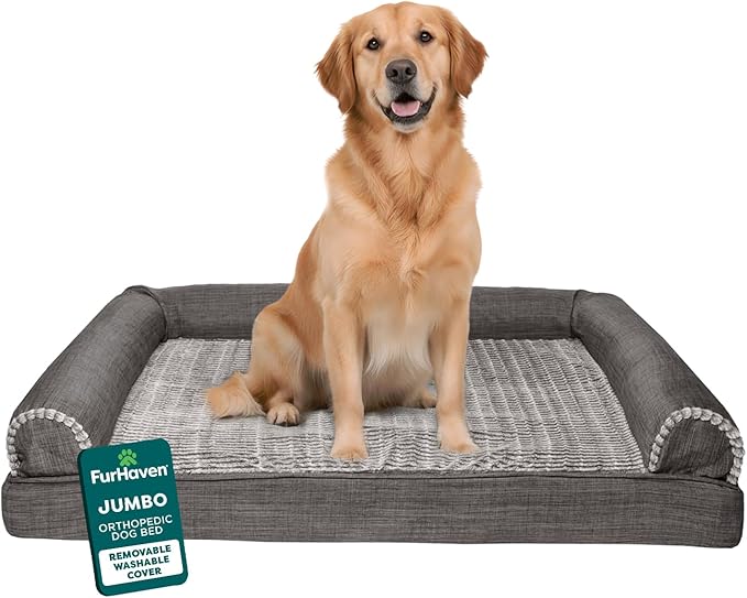 Furhaven Orthopedic Dog Bed for Large Dogs w/ Removable Bolsters & Washable by FurHaven
