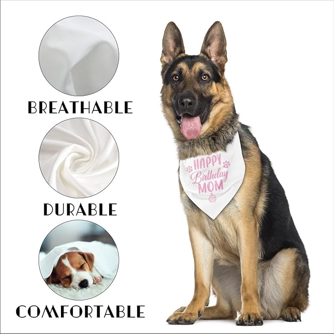 Happy Birthday Mom Dog Bandana - Image 4