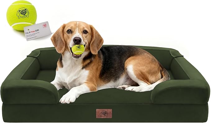 Orthopedic Dog Beds for Large Medium Dogs, Big Waterproof Memory Foam Pet Couch by FollowSongPuppy