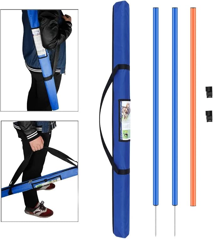 PAWISE Dog Agility Training Equipment, Pet Training Hurdles & Weave Poles Set - Image 9