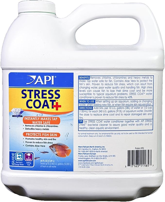 API STRESS COAT Aquarium Water Conditioner 64-Ounce Bottle - Image 3