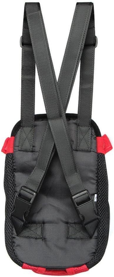 Pet Dog Puppy Cat Carrier Five Holes Backpack Double Shoulder Straps Mesh Front - Image 3