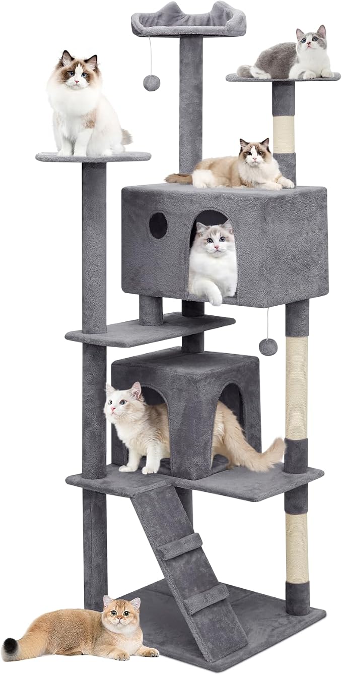 Athena Collection Cat Tree, 77 Inch Cat Tower by AthenaCollectionFurniture