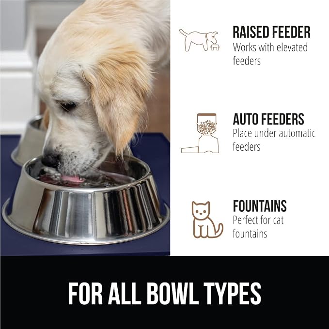 GORILLA GRIP 100% Waterproof Raised Edge BPA Free Silicone Pet Feeding Mat - Image 6