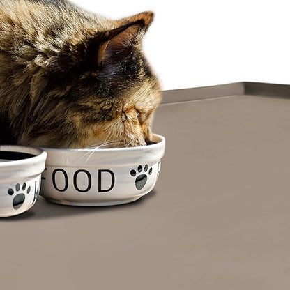 Dog Food Mat, Silicone Waterproof Food Tray, Non Slip Pet Bowl Mats Placemat - Image 6