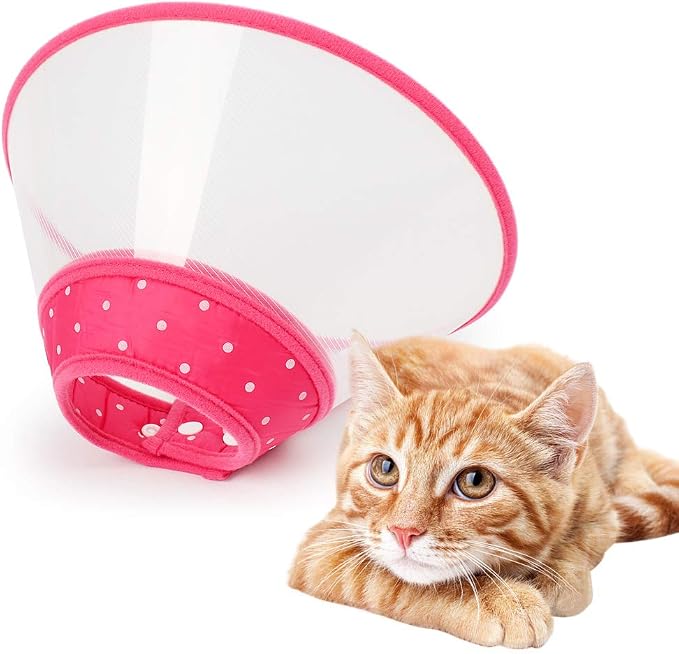 Andiker Pet Cone Recovery Dog Cone Adjustable Dog Collar Clear Padded Collar by Andiker-ServingforYou