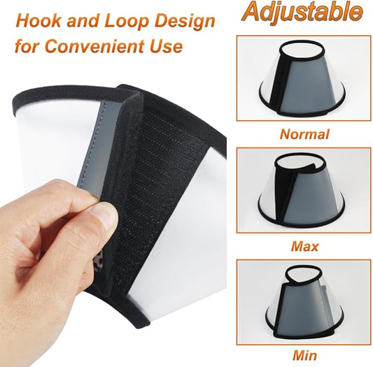 Vivifying Cat Cone, Adjustable Recovery Pet Cone, Lightweight Plastic - Image 2