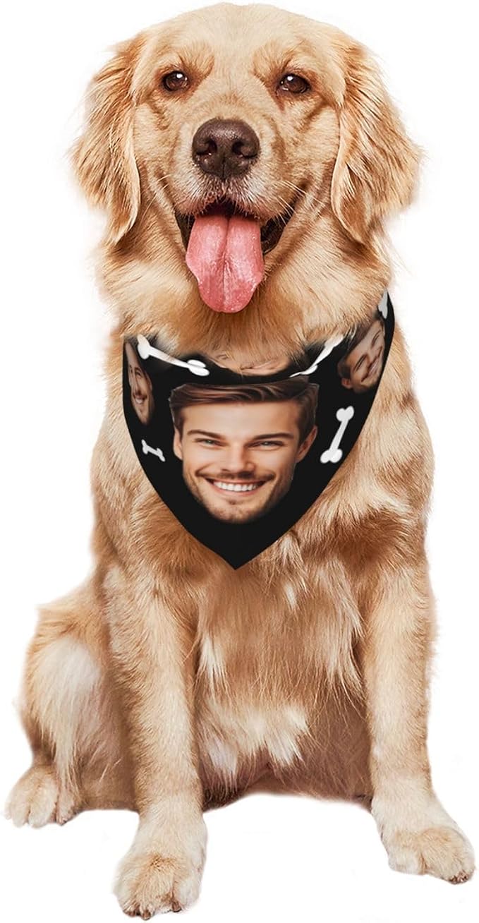 Custom Dog Bandana for Cat Dog Pet Add Your Design Personalized Neckwear - Image 2