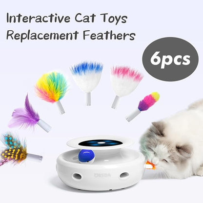 ORSDA 6PCS Feathers Replacement ONLY Interactive Cat Toys - Image 3