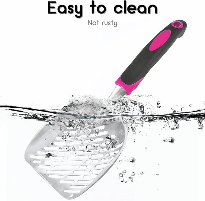 Cat Litter Scoop-Metal Cat Scooper-Long Handle Scoop, Cat Scooper-Poop - Image 5