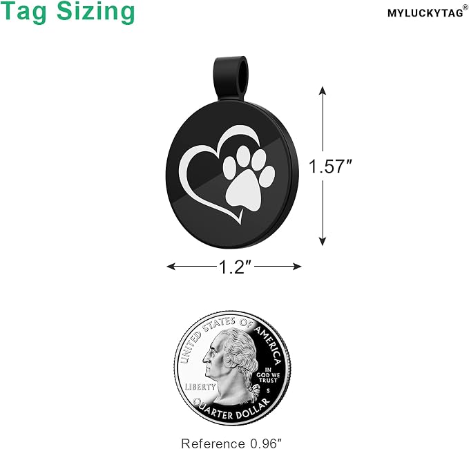 MYLUCKYTAG QR Code Pet ID | Personalized Dog & Cat Collar Tag | Online Profile - Image 2