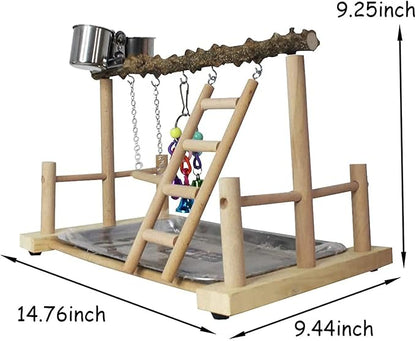 PINVNBY Bird Playground Birdcage Playstand Pet Bird Perch Platform Stand Parrot - Image 4