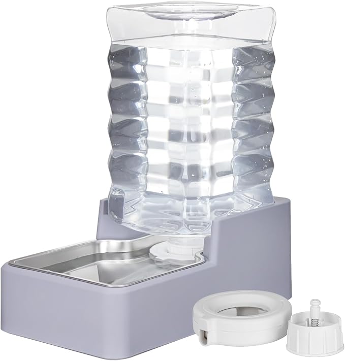 Automatic Water Dispenser Large: Upgraded 100% BPA-Free 8L Light Gray Stainless by MASOCAT