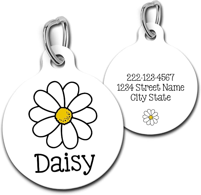 Daisy Pet ID Tag for Cats and Dogs by Handmade