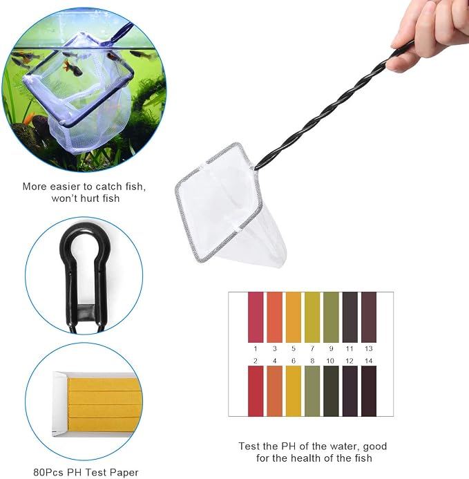 Extra Long Aquarium Aquascaping Tools Kit 8 in 1, Liveek Stainless Steel - Image 5