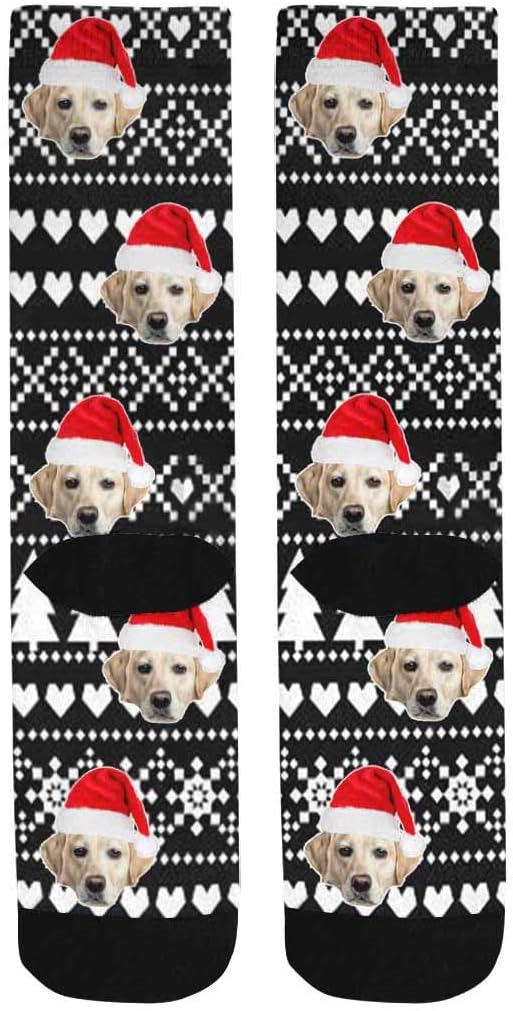 Custom Face Socks, Personalized Dog Lover Pet Photo Picture on Socks Unisex - Image 4