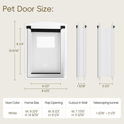 MAVRICFLEX Cat Door for Door, All-Stainless Steel Frame Cat Door - Image 3