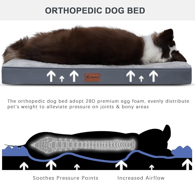 MIHIKK Waterproof Dog Bed Medium Size Dog Orthopedic Pet Beds - Image 2