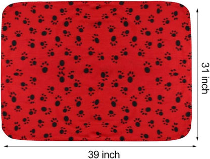 Comsmart Dog Blankets for Small Dogs, 6 Pack Puppy Blanket Cute Paw Print Pet - Image 5