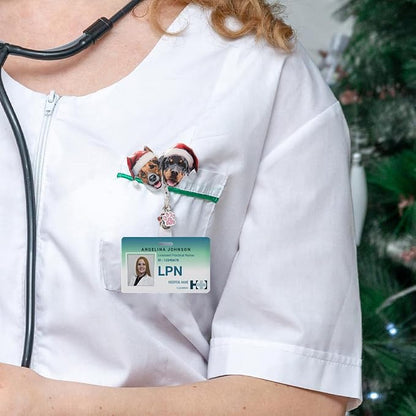 callie Personalized Christmas Pet Badge Reel - Image 5