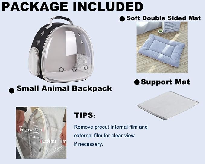 Portable Small Animal Backpack Travel Breathable Pet Carrier Bag Cages - Image 5