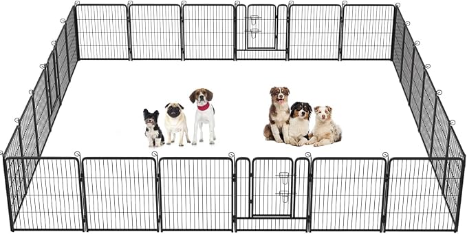 BestPet | Dog Playpen | 32 Inch, 24 Panels | Heavy Duty Metal Pet Exercise Pen by BestPet