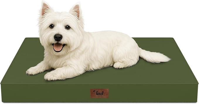 Outdoor Dog Bed for Small Dogs & Cats, Waterproof Dog Crate Mat Orthopedic Egg by TailStories