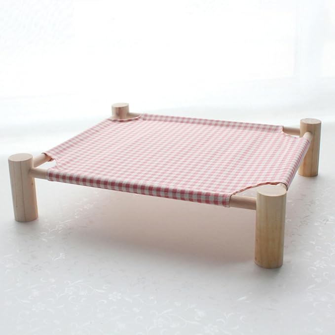 Pozico Elevated Cat & Dog Bed – Wooden Frame Pet Hammock - Image 7