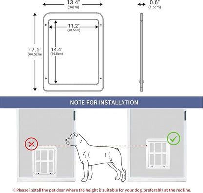 NAMSAN Dog Screen Door, Flap Opening 11.2 x 14.4 inches, Dog Door - Image 3