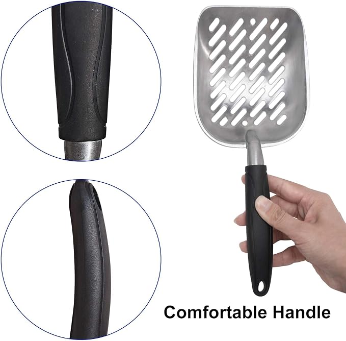 Cat Litter Scoop, Aluminum Alloy Sifter, Durable Metal Poop Scooper - Image 3