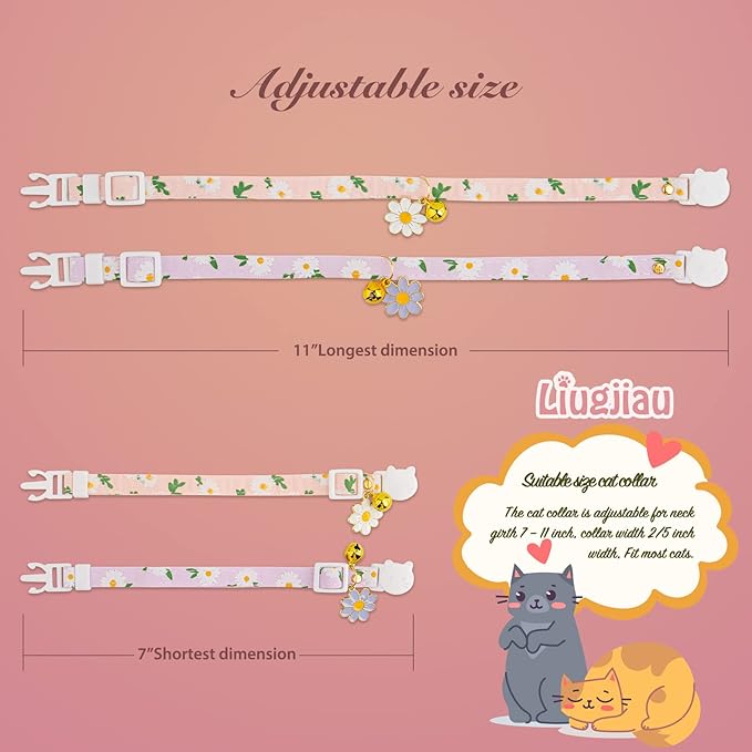 2 Pack Cotton Breakaway Cat Collar - Image 2