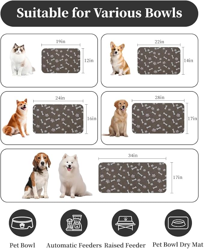 MontVoo Dog Food Mat-Pet Feeding Mat - Image 4