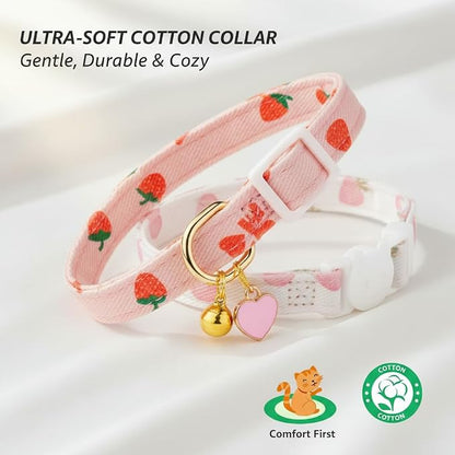 2-Pack Cotton Breakaway Cat Collar - Image 3