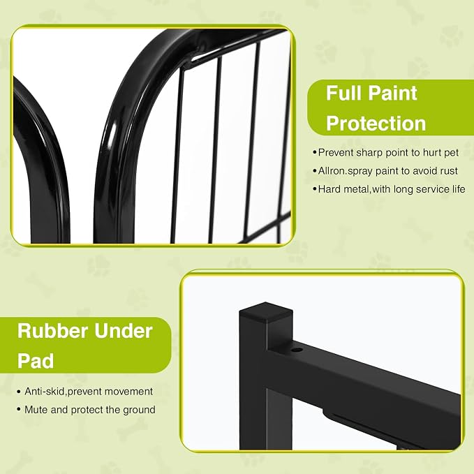 BestPet Dog Playpen 24 Inch 12 Panels Heavy Duty Metal Pet Exercise Pen Without - Image 7