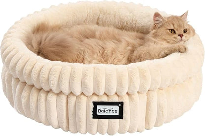 BALANCE Cat Bed Kitten Bed, Washable Round Cat Beds by BalancePet