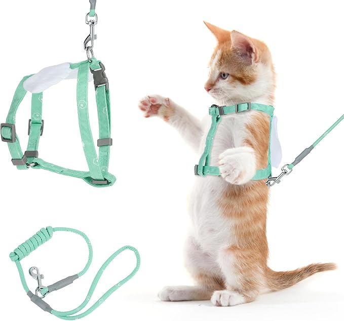 TIESOME Cat Harness and Leash Set, Adjustable Gradient Kitten Harness Escape by TIESOME