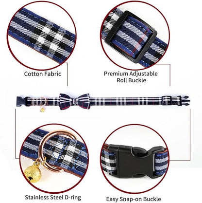 Yizepet Dog Collar with Bow Tie- Adjustable pet Collar - Image 4