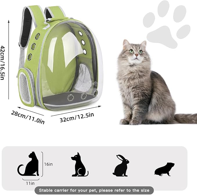 Pet Backpack Carrier, Bubble Backpack Cat Carrier, Pets and Small Dogs - Image 5