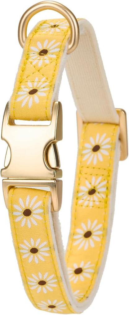 Woven Dog Collar with Metal Buckle Adjustable Jacquard Retro Dog Collars - Image 6