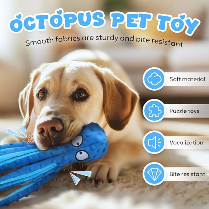 Octopus Dog Toys, No Stuffing Crinkle Dog Toys - Image 2