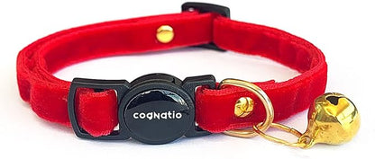 Safety Quick Release Cat Collars, Double Velvet by Cognatio