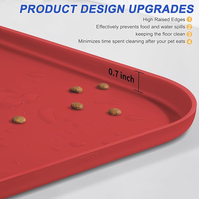 Silicone Pet Feeding Mat with Raised Edge - Image 4