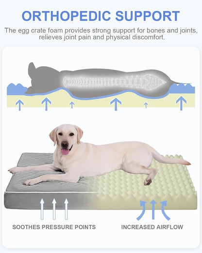 KSIIA Orthopedic Dog Bed for Crate Large Dog Bed - Image 3