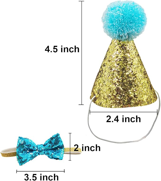 Christmas Pet Party Jazz Hat and Blingbling Bow Tie Breakaway Collar Set - Image 2