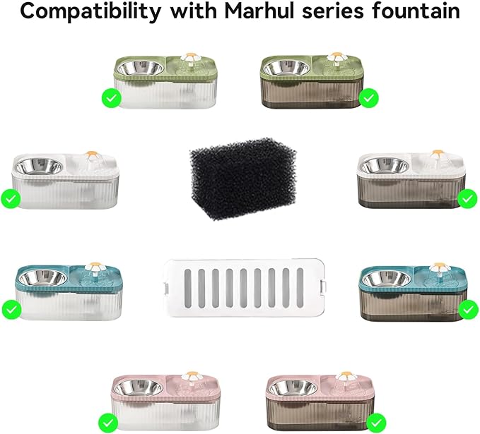 Marchul Cat Water Fountain Replacement Filters and Replacement Pre-Filter - Image 2
