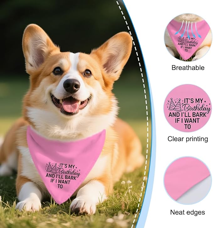 It's My Birthday and I'll Bark if I Want to Funny Dog Bandana, Happy Birthday - Image 3