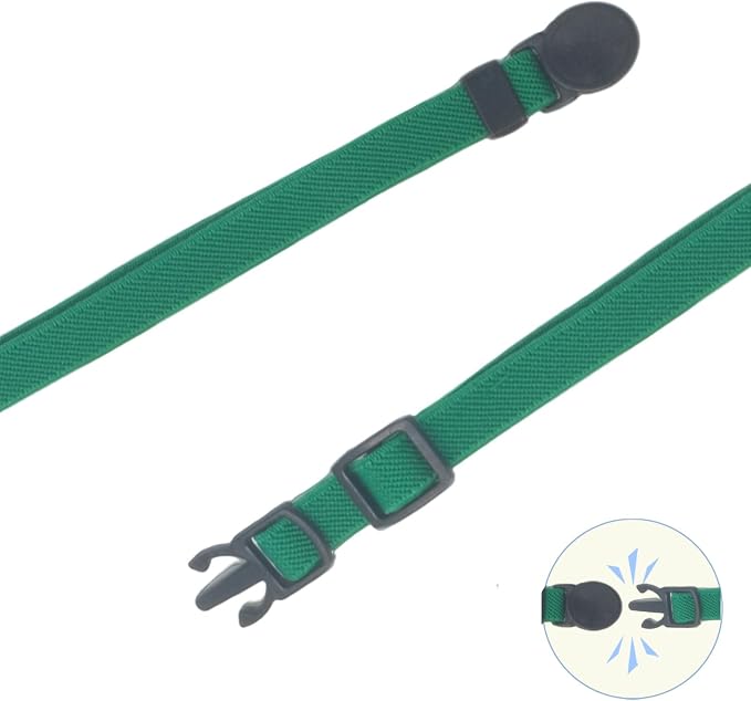 Breakaway Cat Collar with Bell, Safety Buckle Kitten Collar, Elastic Strech - Image 2