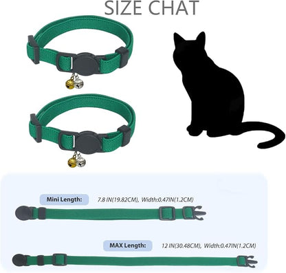 Breakaway Cat Collar with Bell, Safety Buckle Kitten Collar, Elastic Strech - Image 3