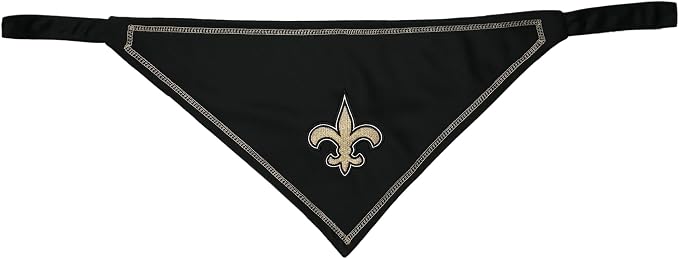 Pets First NFL New Orleans Saints TIE Bandana, Size Large/X-Large. Dog Bandana - Image 2